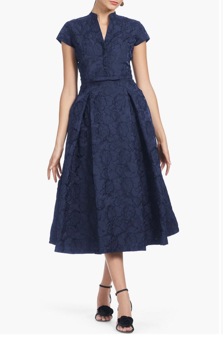 NEW SACHIN BABI Hanna Floral Cloqué Cocktail Midi Dress size 6